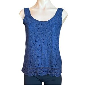 Mossimo Supply Co Blue Scoop Neck Sleeveless Tank Top Women’s S